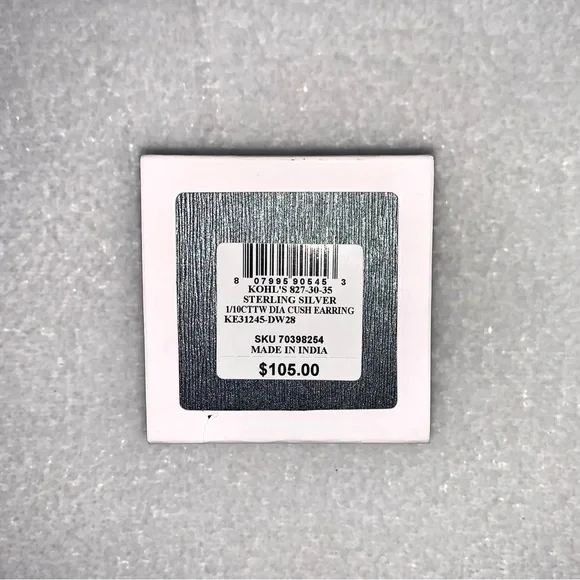 Silver 1/10 CTTW Diamond Earrings - Picture 5 of 5